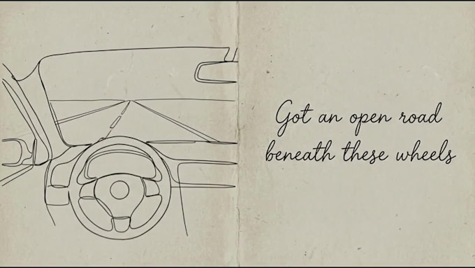 create an animated hand drawn lyric video