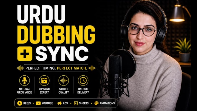 do urdu dubbing and voice over with perfect sync