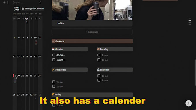 show simple notion content planner for consistent posting
