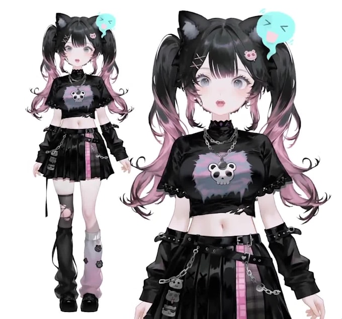 design vtuber model vtuber rigging live 2d vtuber png vtuber