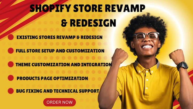 do shopify store redesign, revamp and design