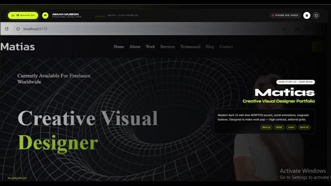 build a modern responsive website using HTML,CSS ,javascript,and react