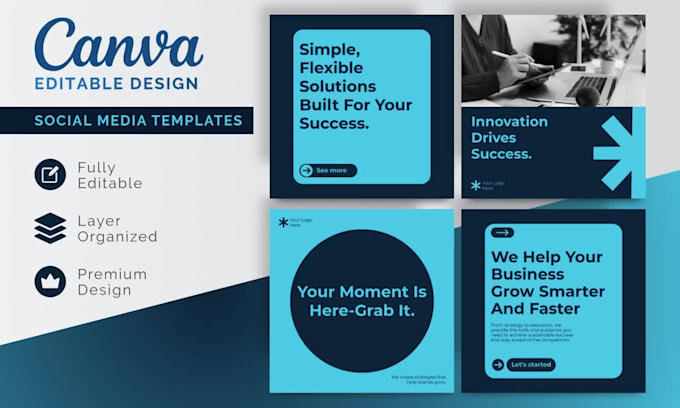 editable canva templates and complete brand kit