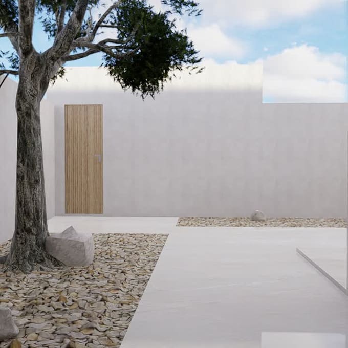 do a luxury modern landscape 3d design