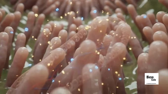 create 3d medical animation, anatomy animation, human digestive system