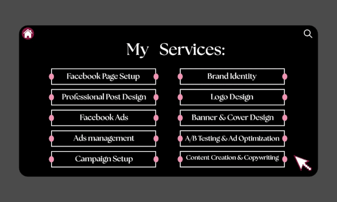 setup facebook page, design posts, and run high converting ads
