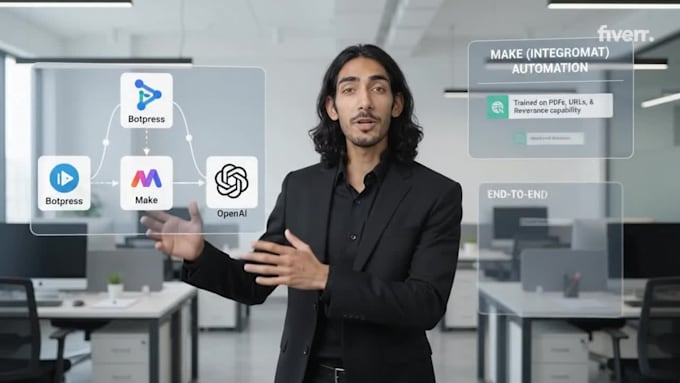 build botpress ai chatbot and make automation workflow