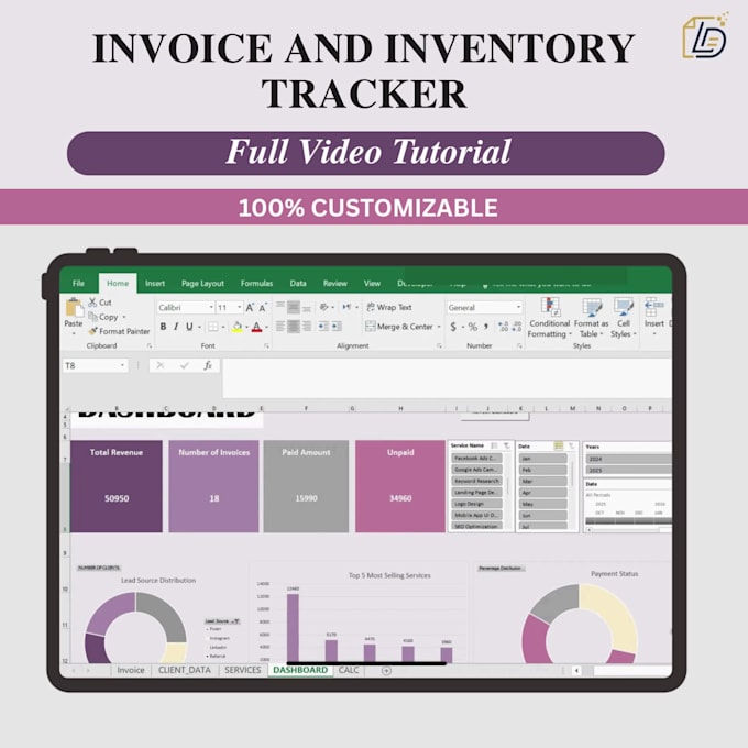 build a multiproduct invoice generator with CRM in excel