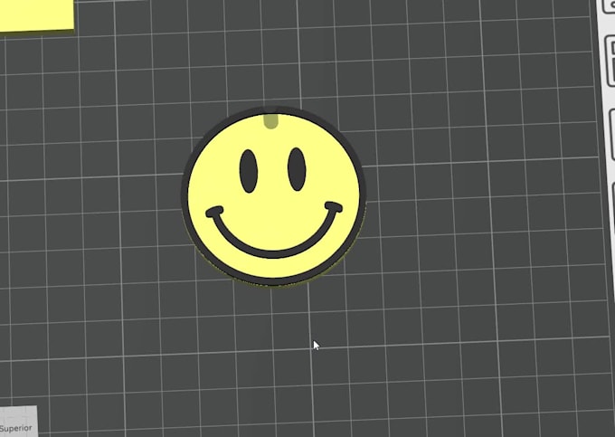 design a simple 3d model for a keychain or charm