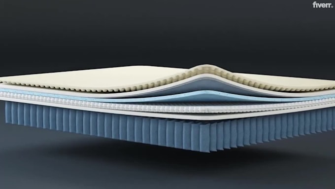 do 3d mattress animation mattress sections render furniture model amazon video