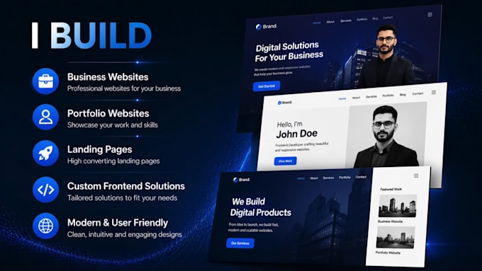 design personal portfolio or business portfolio website