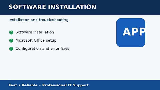 technical support IT help desk support os and software installation