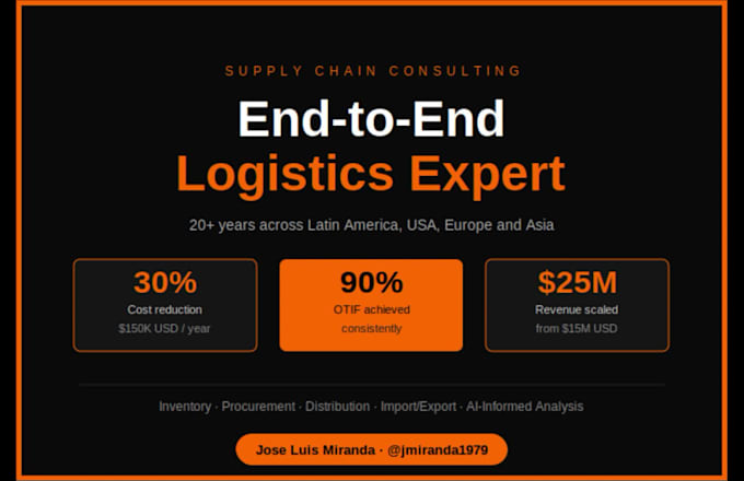 optimize your supply chain and logistics operations