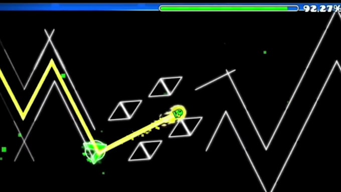 create geometry dash layout, level design with smooth gameplay, difficulty flow