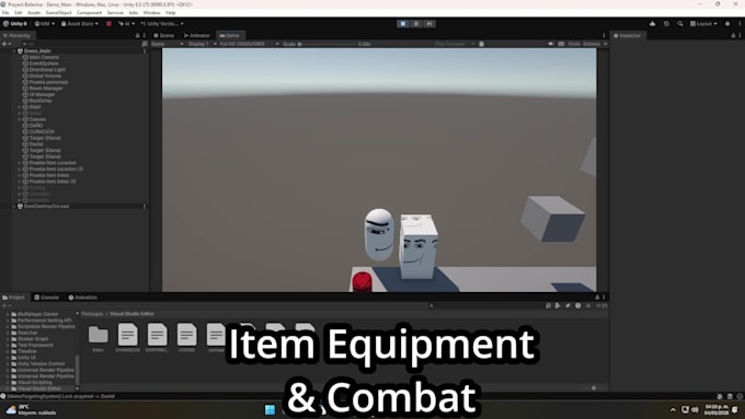 develop gameplay mechanics and systems in unity