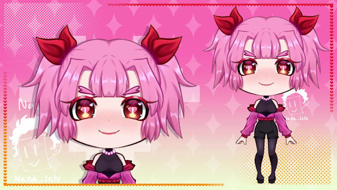 design png vtuber in chibi style ready to stream