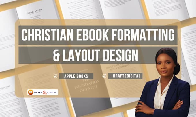 do christian ebook formatting and layout design for apple books, draft2digital