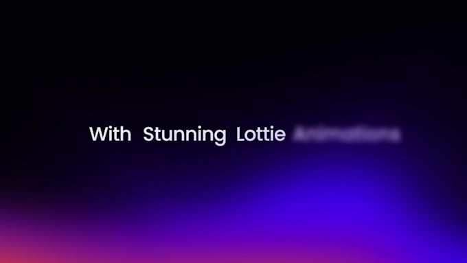 create custom lottie json animations for your website or app