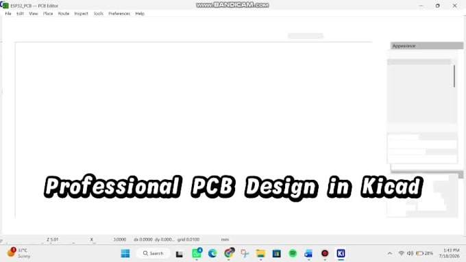 design a professional esp32 pcb in kicad