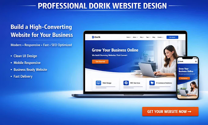 build, design or redesign a professional dorik website with SEO optimization