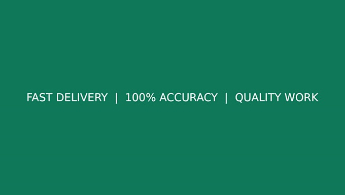 fast and accurate data entry, web research and excel data