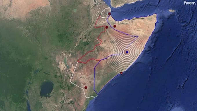 make animation map for location, coordinate, signal