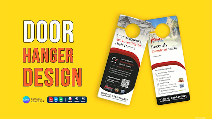 design a professional door hanger for your business