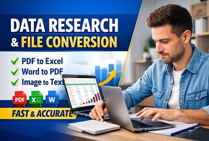 do research data and convert PDF, word, excel files