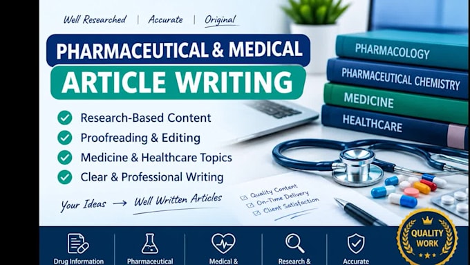 write and review pharmaceutical and medical articles