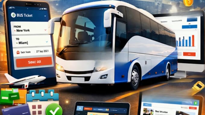 make custom bus ticket system web site fully row code