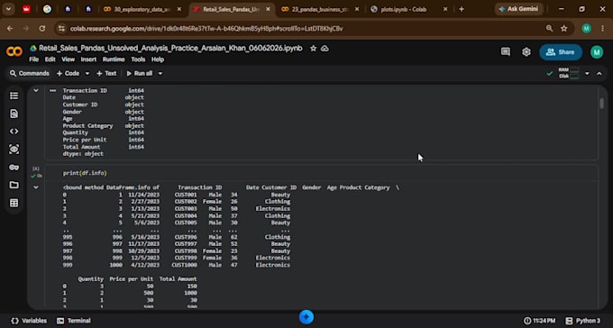 do anything related to pandas, numpy, matplotlib, jupyter and power bi