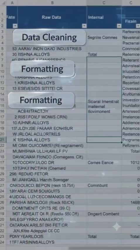 clean format split merge and organize excel data