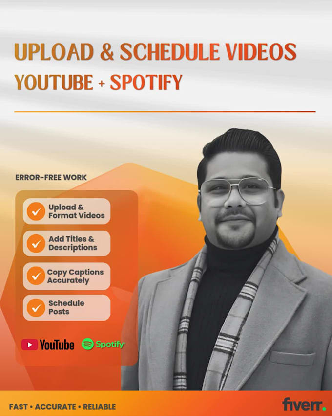 upload and schedule your youtube or spotify videos