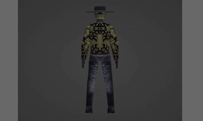 do ps1 ps2 n64 style 3d character model lowpoly 3d animation
