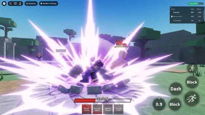 develop roblox battleground game combat system abilities movesets vfx animations