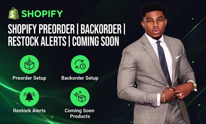 setup shopify preorder, back order, restock alerts and coming soon products
