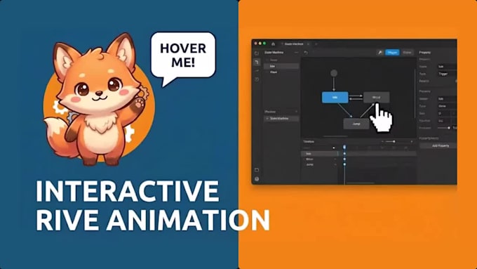 create interactive rive mascot animations for apps and websites