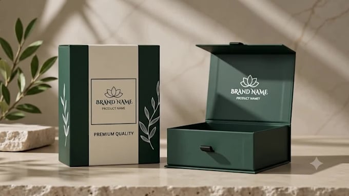 luxury packaging box mockup editable design