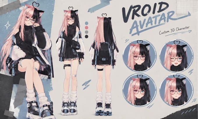 create a custom vroid 3d avatar model for your vtuber or vrchat streaming