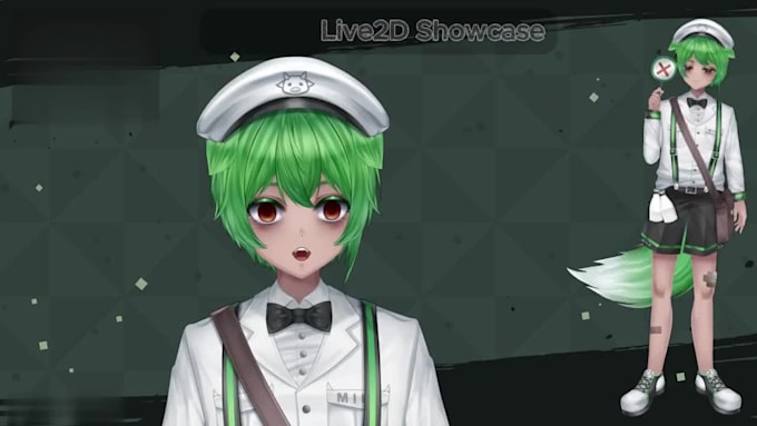 vtuber model, 2d vtuber model, live 2d vtuber model, live2d model vtuber rigging
