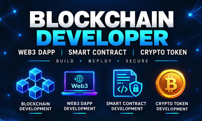 develop blockchain web3 dapp smart contract and crypto token