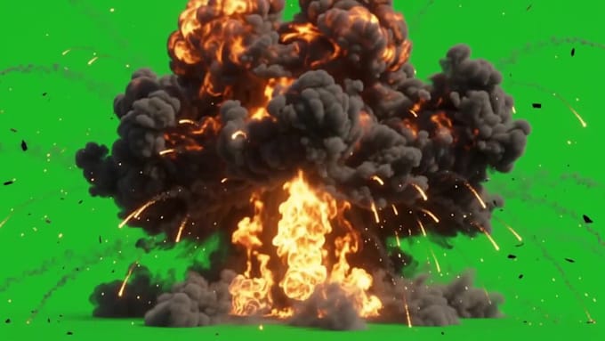 create cinematic vfx, fire, explosions, smoke, particles and compositing