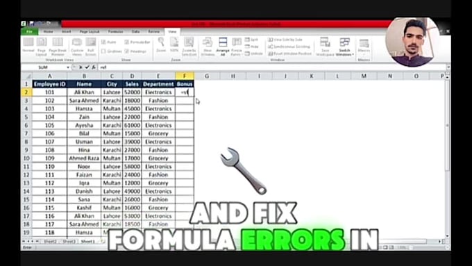 do excel formulas, vlookup, data merging, charts and calculations