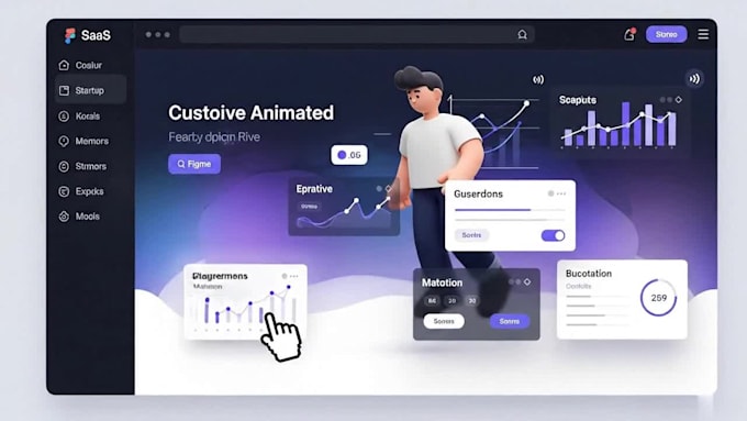 create interactive rive animations, lottie animation   for web and app