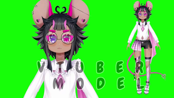 design and rig anime 2d vtuber model live2d rigging 3d vrc avatar commission