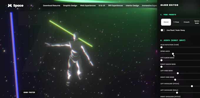 design and develop a custom 3d interactive website