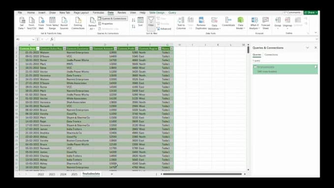 clean and automate excel data using power query