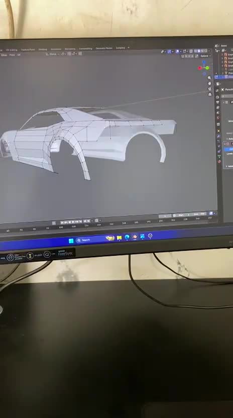 make custom realistic 3d automotive modeling in blender
