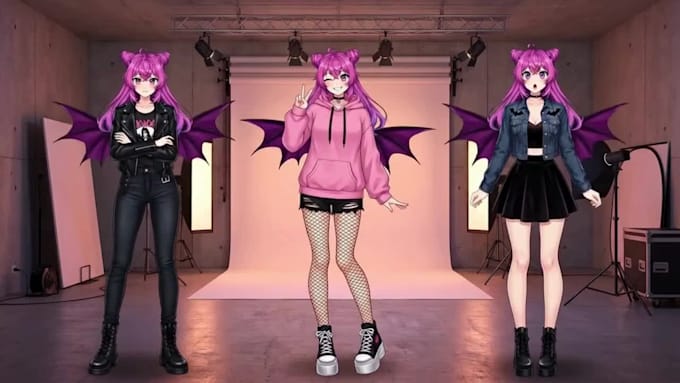 do live2d vtuber, vtuber model, chibi vtuber, anime pfp, furry vtuber, anime
