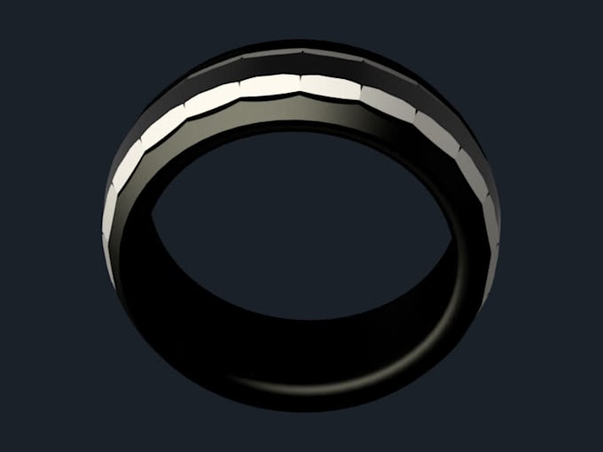design mens ring cad and rendering